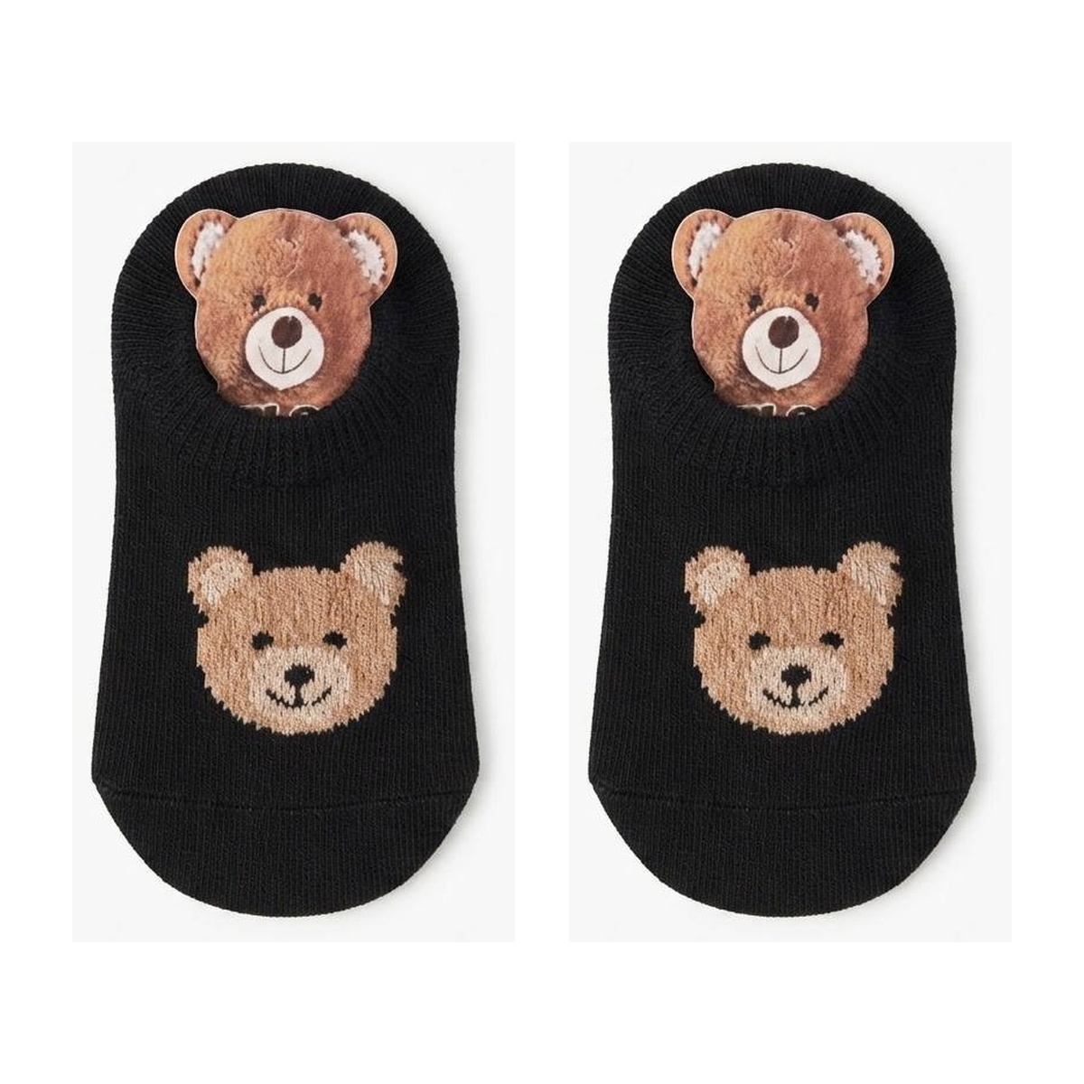 جوراب نوزادی کالج طرح Teddy بسته ۲ عددی